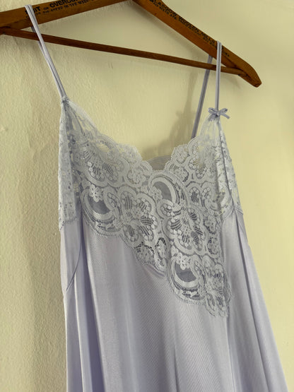 Lily Of France Nightgown with Lace in Periwinkle