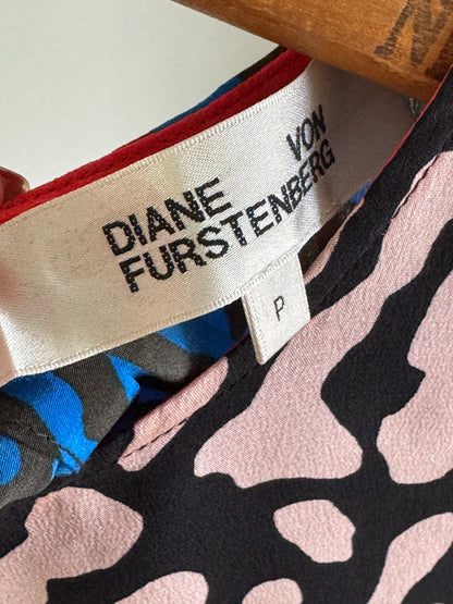 Reclaimed Diane Von Furstenberg Silk Animal Print Tank