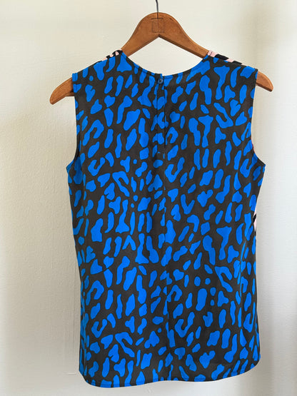 Reclaimed Diane Von Furstenberg Silk Animal Print Tank