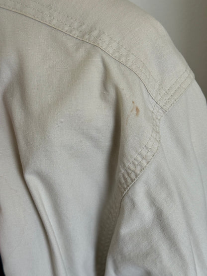 Vintage J.L. Cole Brook Drawstring Jacket with Leather Trim in Sand