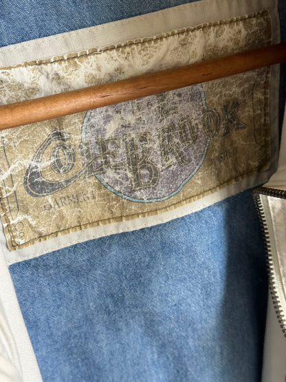 Vintage J.L. Cole Brook Drawstring Jacket with Leather Trim in Sand