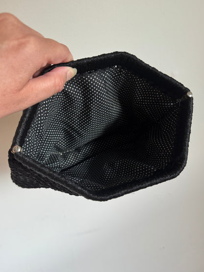 Vintage Crochet Clutch in Black