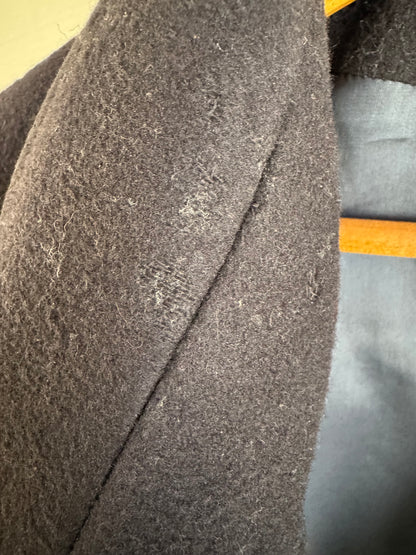 Paul Costello Cropped Wool Jacket in Navy