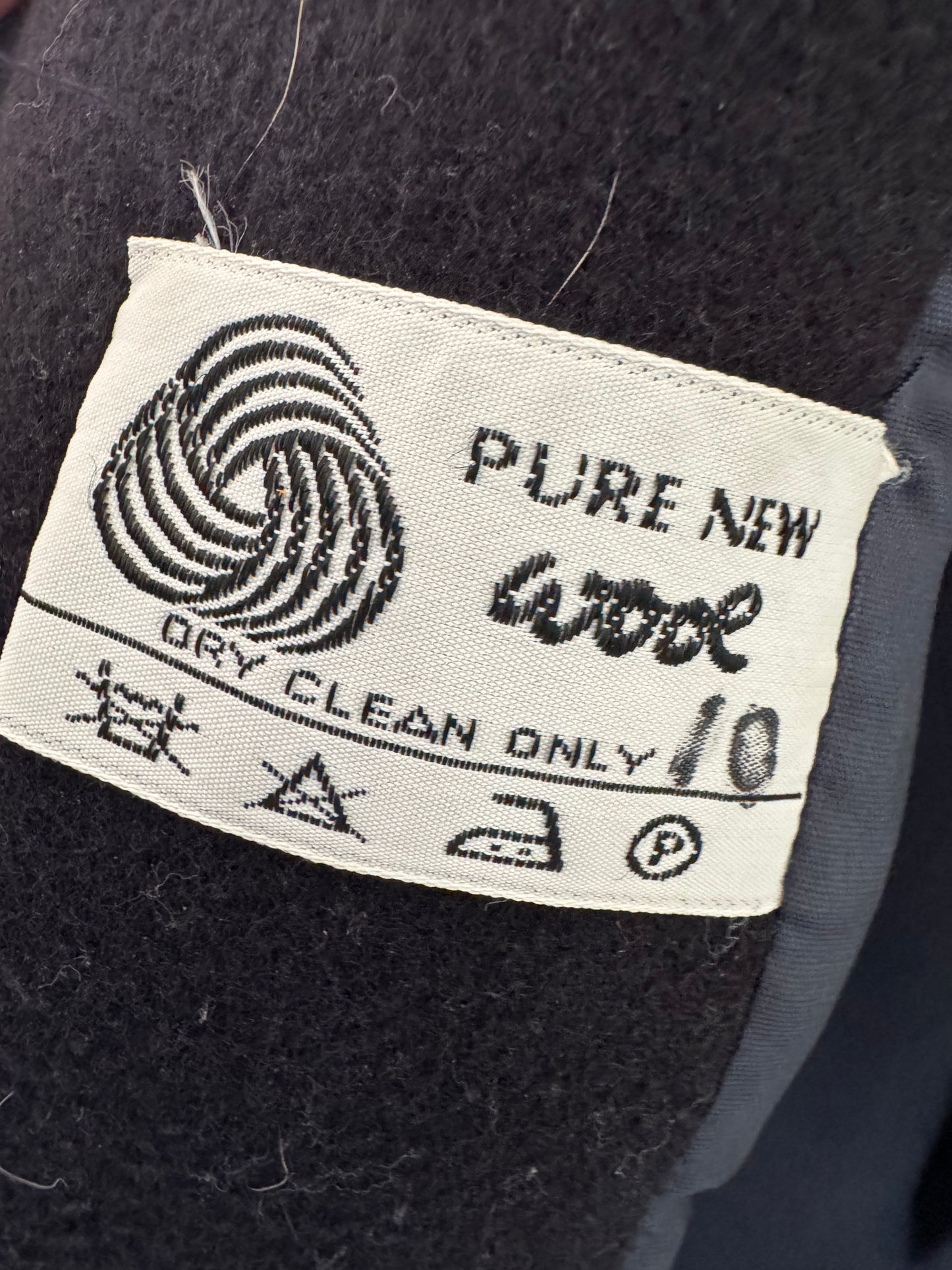 Paul Costello Cropped Wool Jacket in Navy