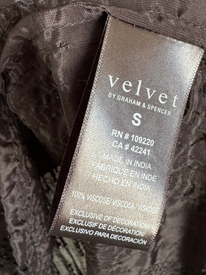 Reclaimed Velvet Sequin Viscose Top in Black