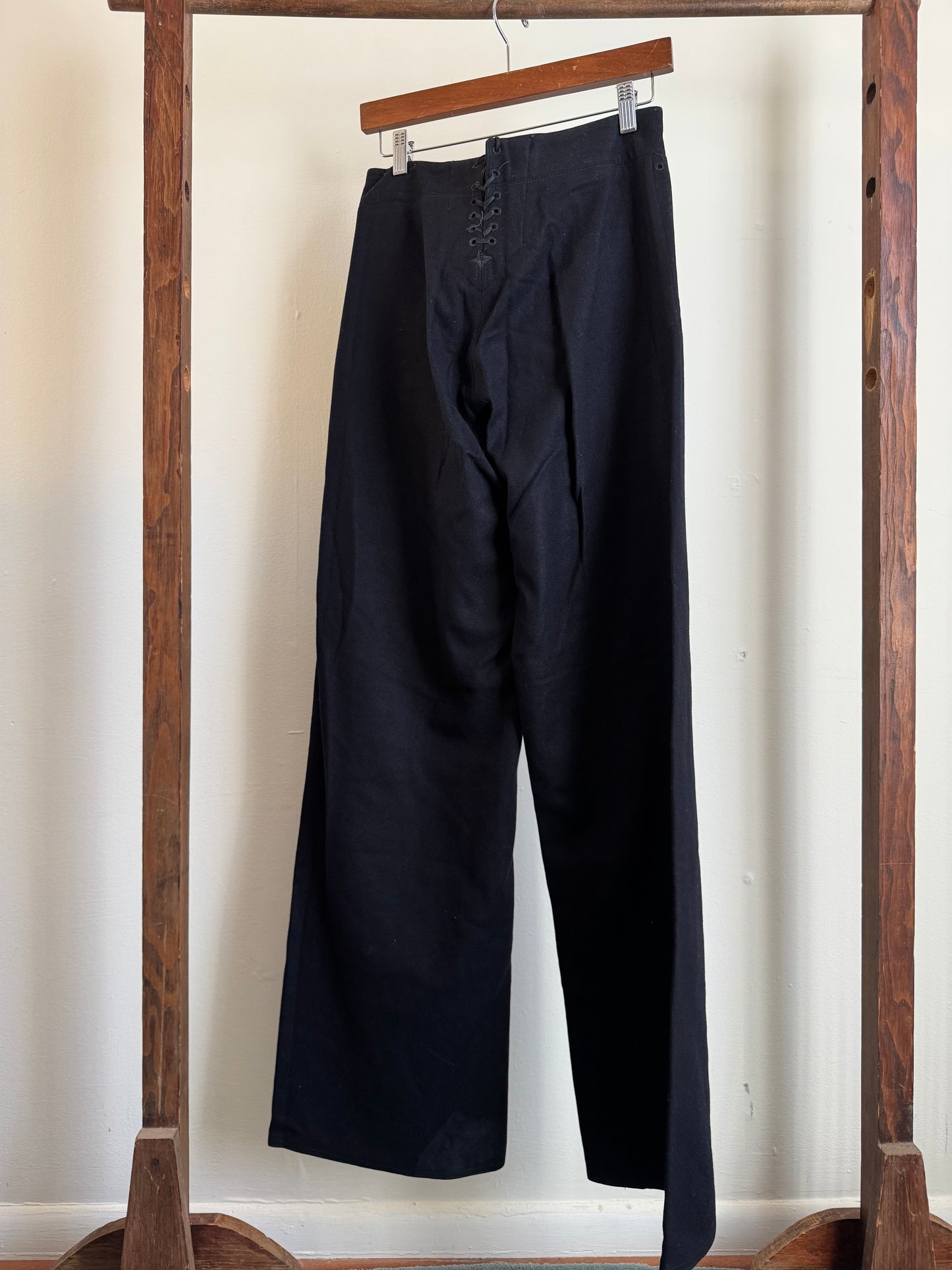 Vintage U.S. Navy Wide Leg Wool Pants in Navy