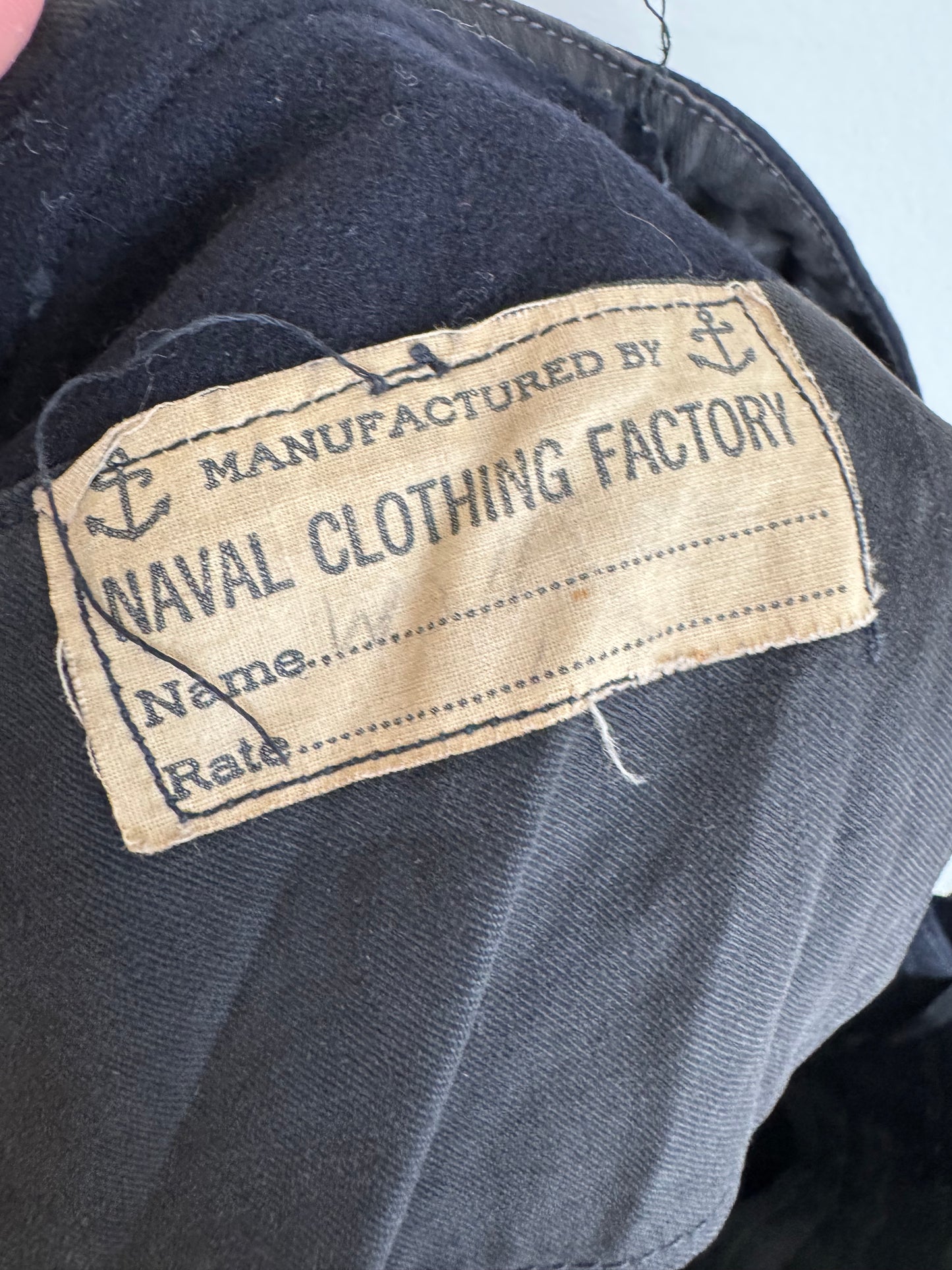 Vintage U.S. Navy Wide Leg Wool Pants in Navy