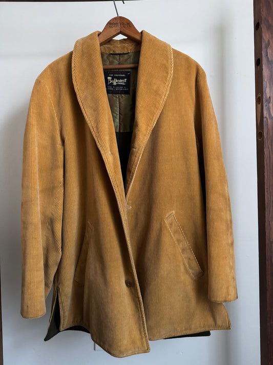Vintage Corduroy Coat with Wool Lining in Tan