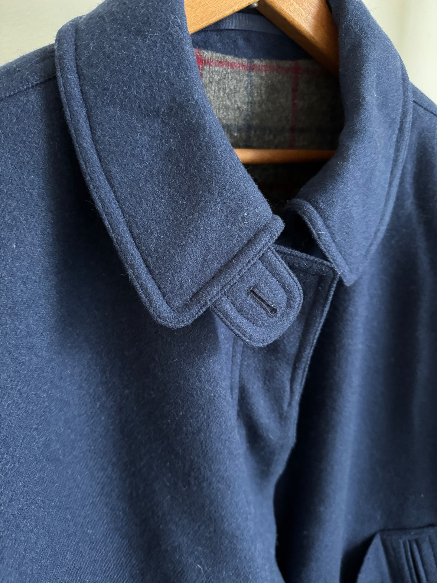 Vintage Wool Bomber Jacket in Navy