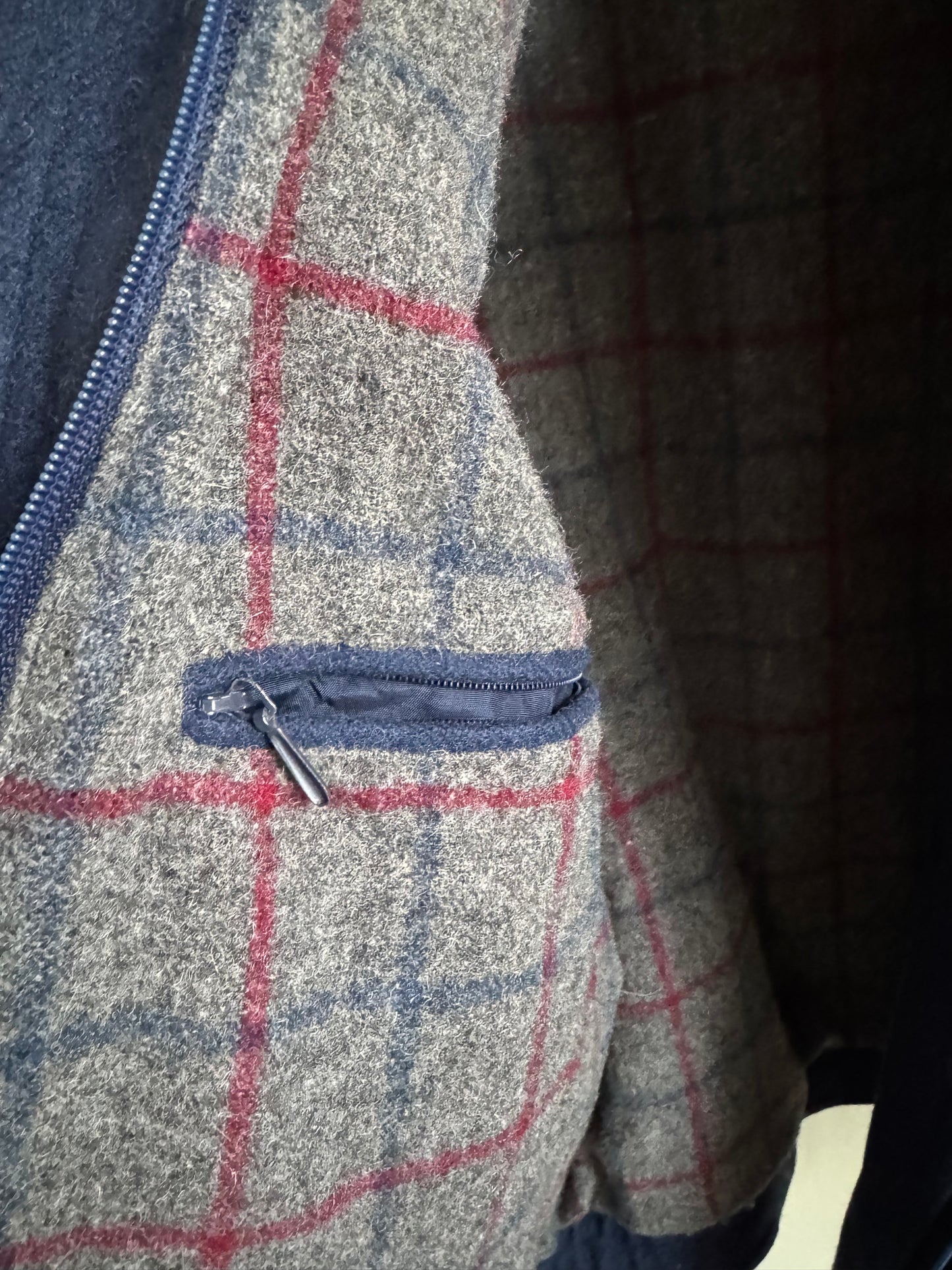 Vintage Wool Bomber Jacket in Navy