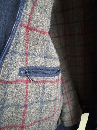 Vintage Wool Bomber Jacket in Navy