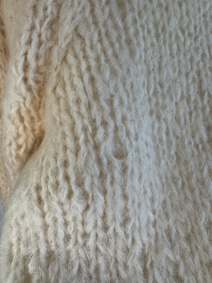 Vintage Italian Hand Knit Sweater in Cream