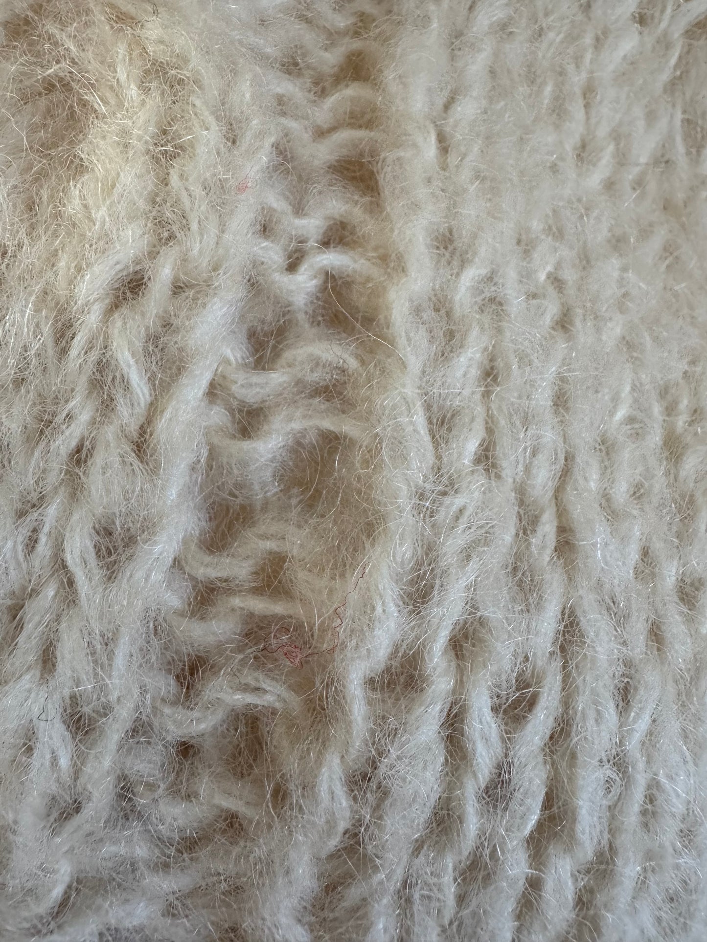 Vintage Italian Hand Knit Sweater in Cream