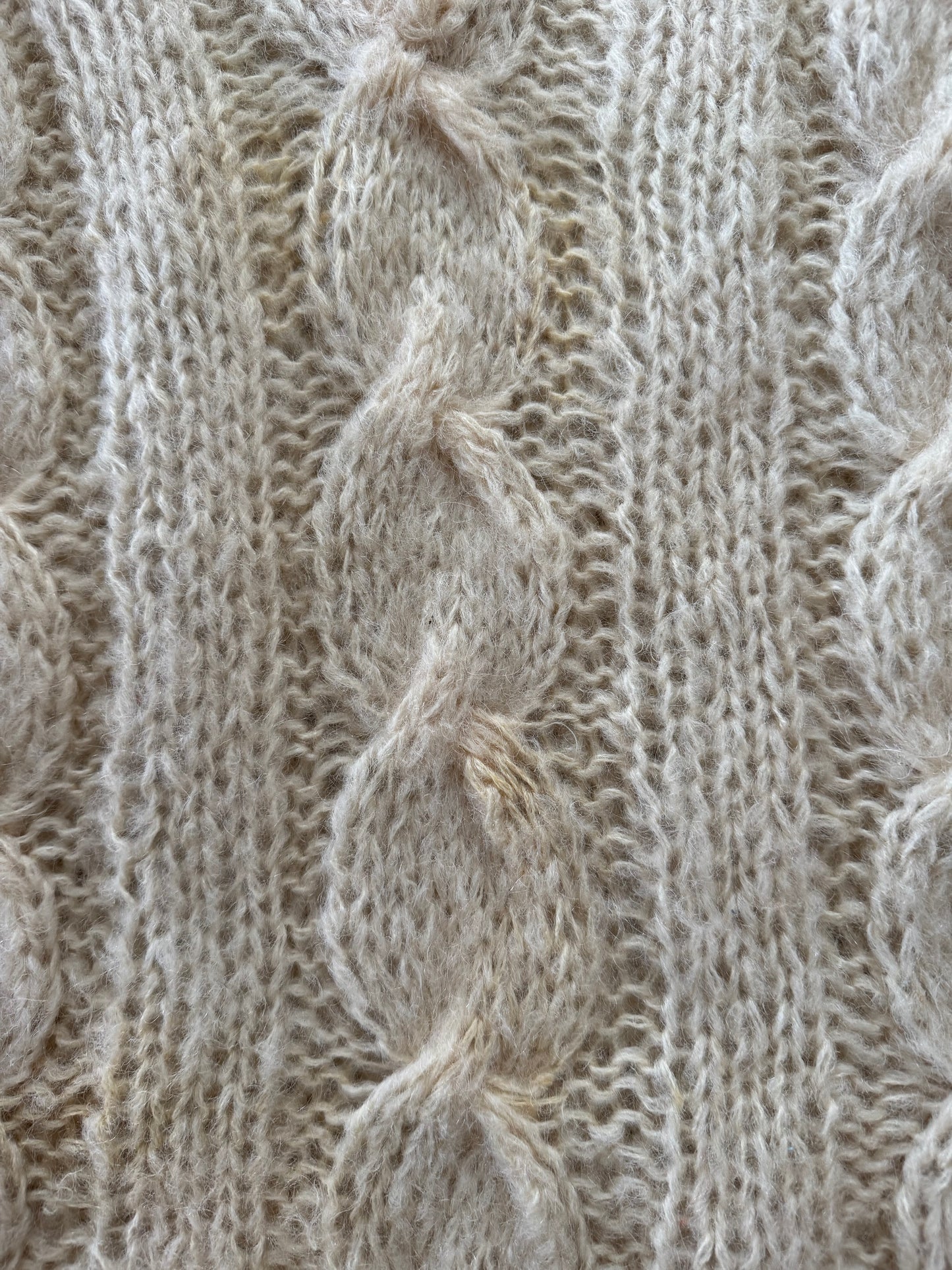 Vintage Italian Hand Knit Sweater in Cream