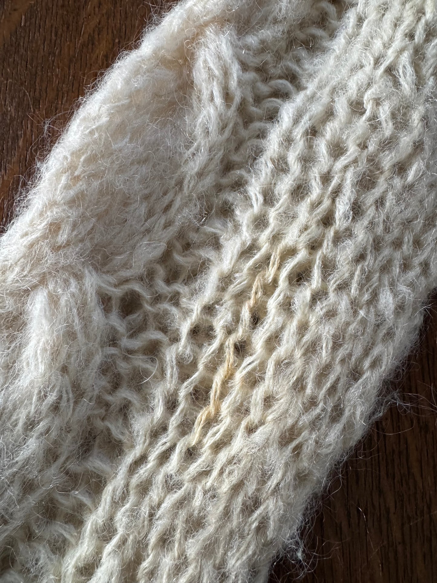Vintage Italian Hand Knit Sweater in Cream