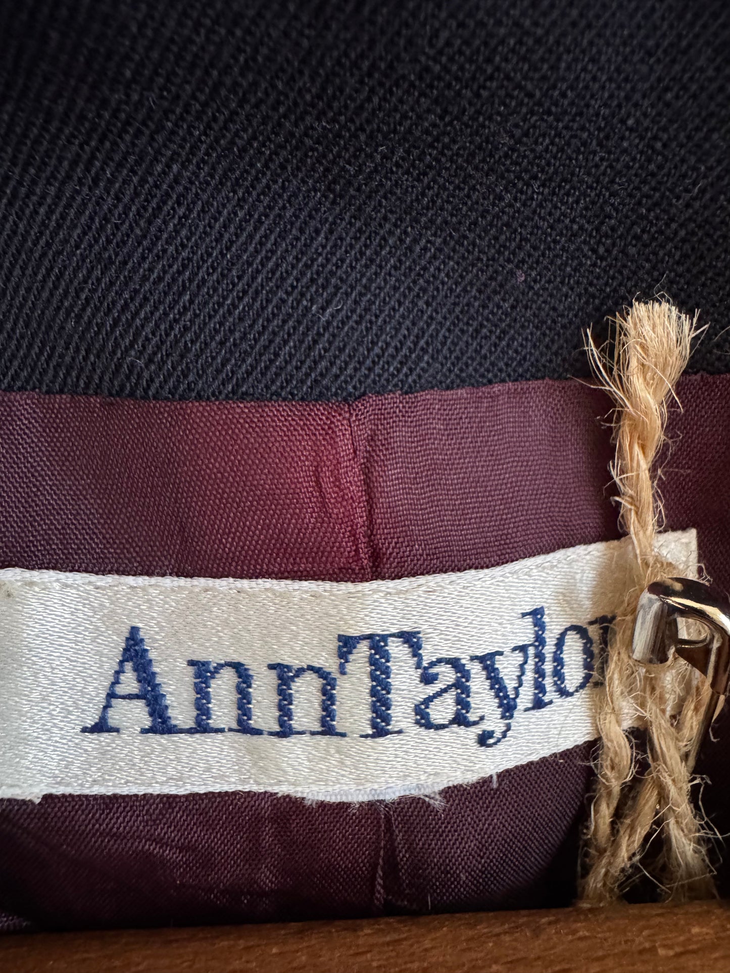 Vintage Ann Taylor Wool Peplum Jacket in Navy