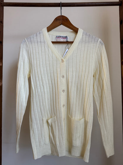 Vintage Junior House Cardigan in Pale Butter