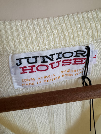 Vintage Junior House Cardigan in Pale Butter