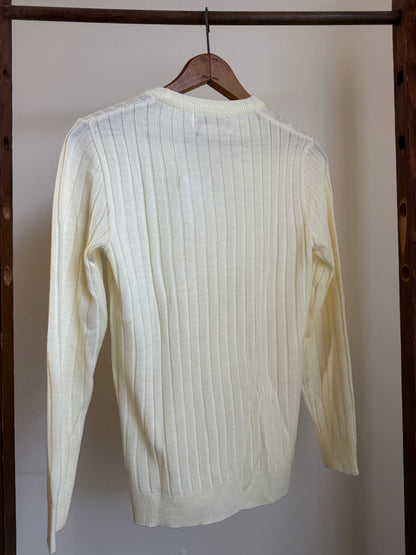 Vintage Junior House Cardigan in Pale Butter