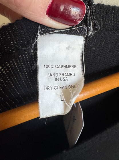 Reclaimed Tom Scott Full Length Cashmere Sweater in Black