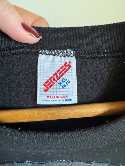 Hand Painted Sweatshirt in Black