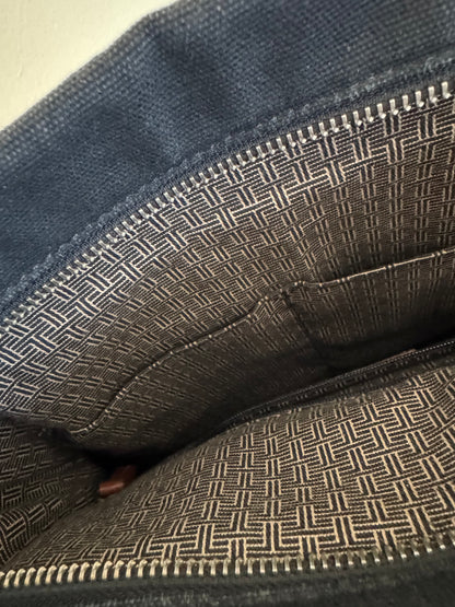 Talbots Canvas & Leather Bag in Black