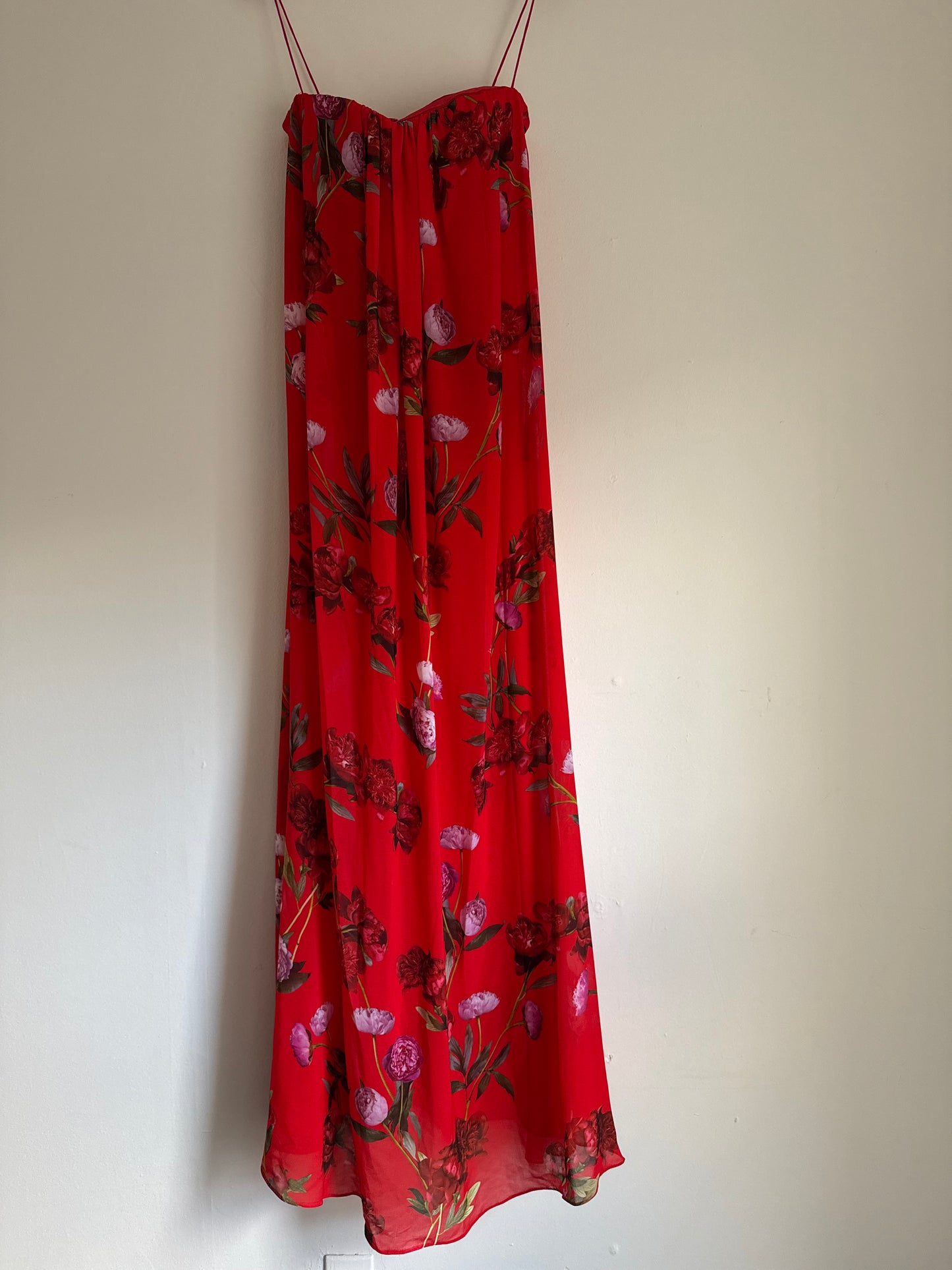 Erin Fetherston Strapless Floral Gown