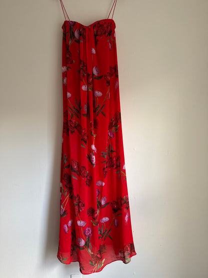 Erin Fetherston Strapless Floral Gown