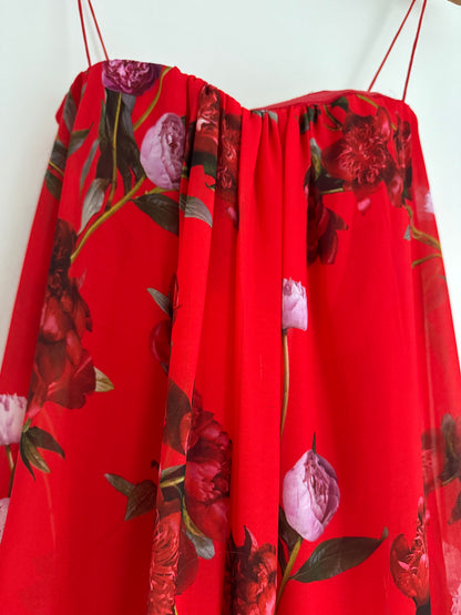 Erin Fetherston Strapless Floral Gown