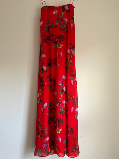 Erin Fetherston Strapless Floral Gown