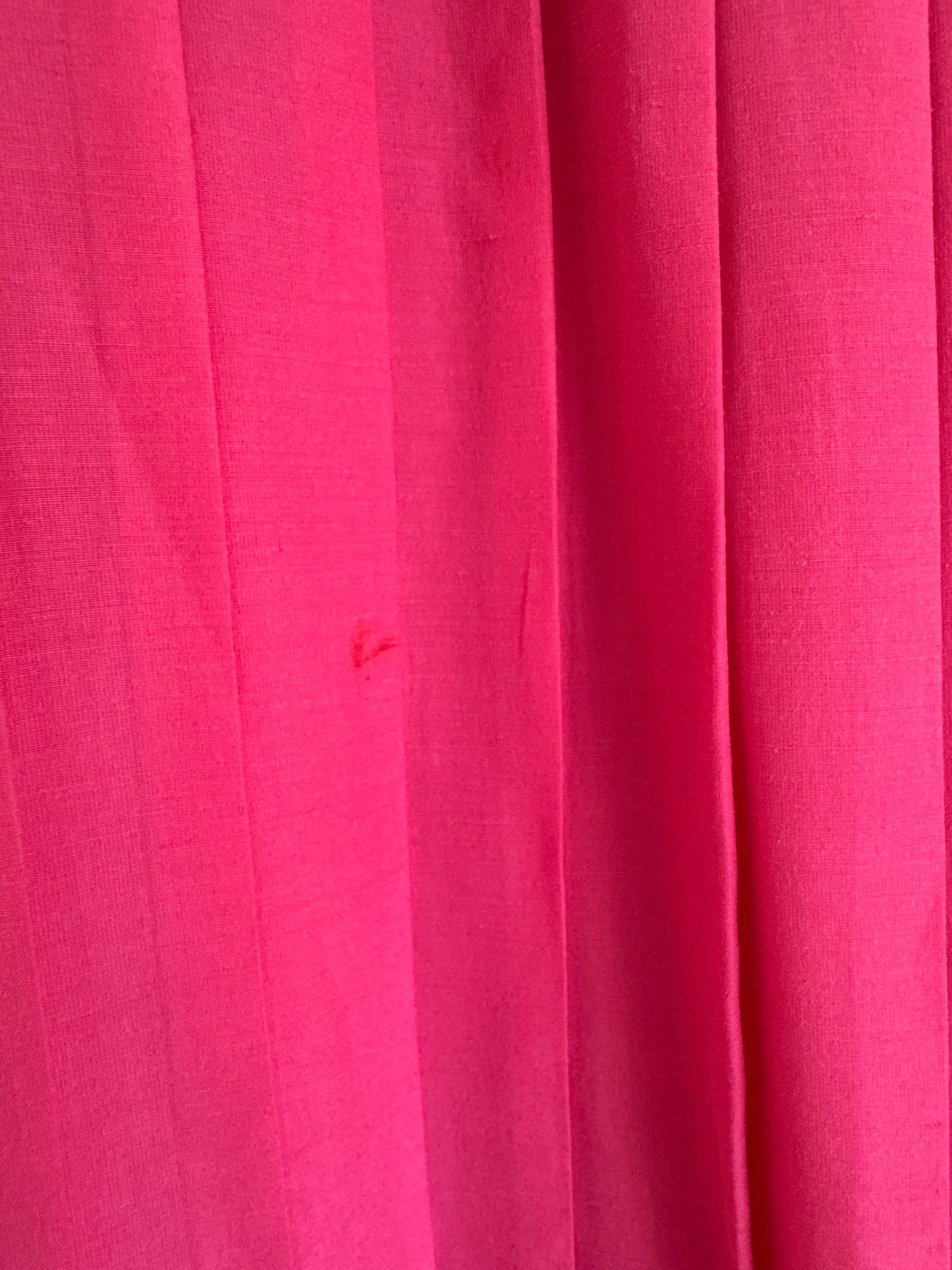 Vintage Char Silk Pleated Dress in Hot Pink