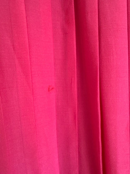 Vintage Char Silk Pleated Dress in Hot Pink