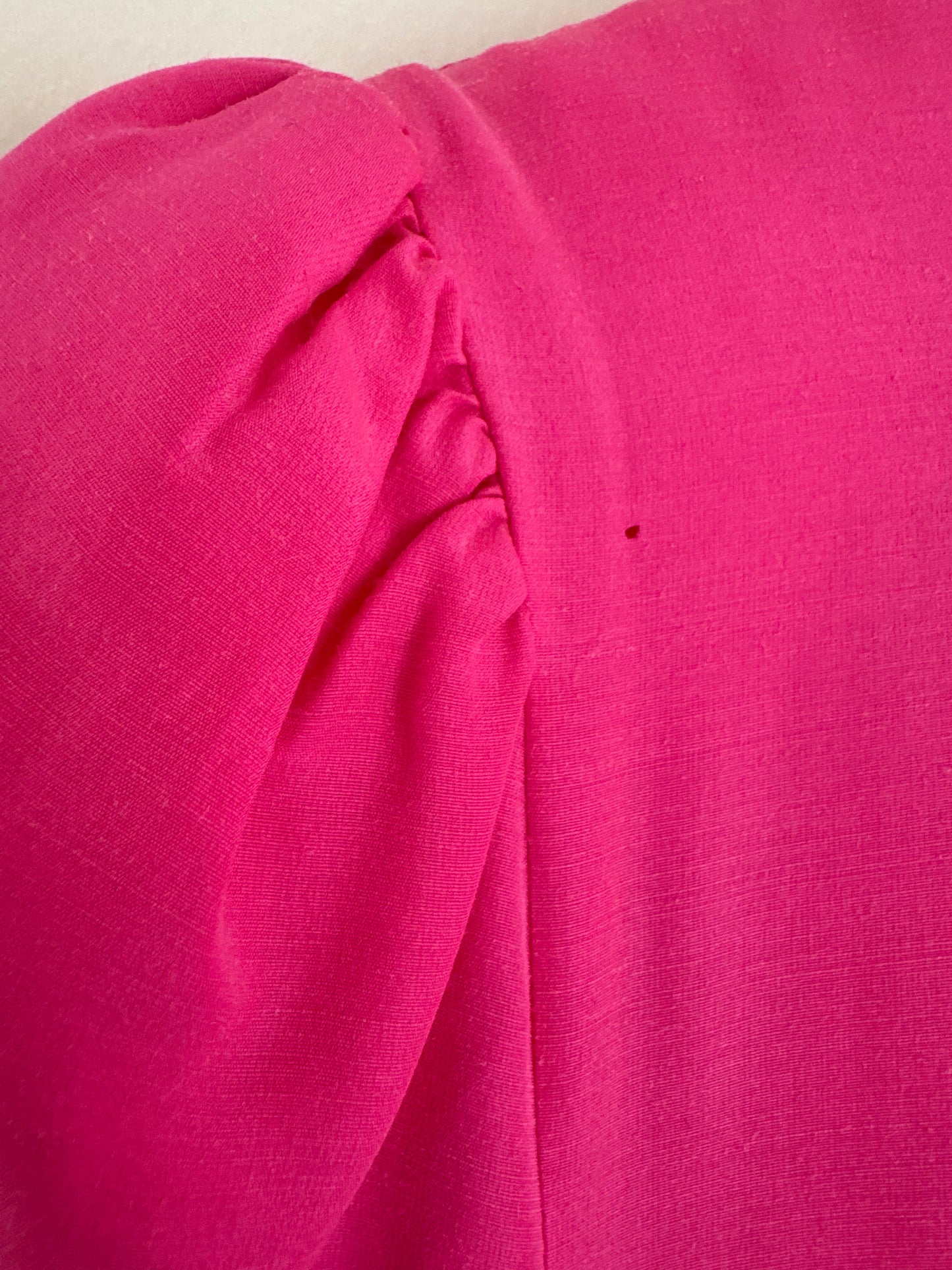 Vintage Char Silk Pleated Dress in Hot Pink