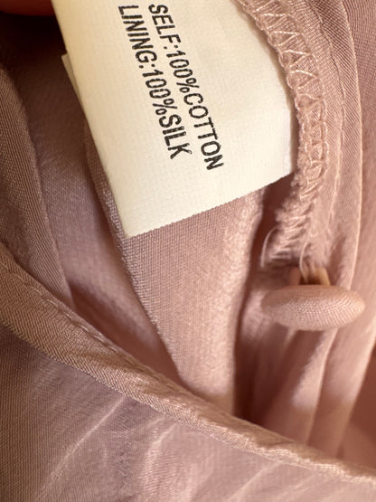 Silk Slip Dress in Mauve Pink