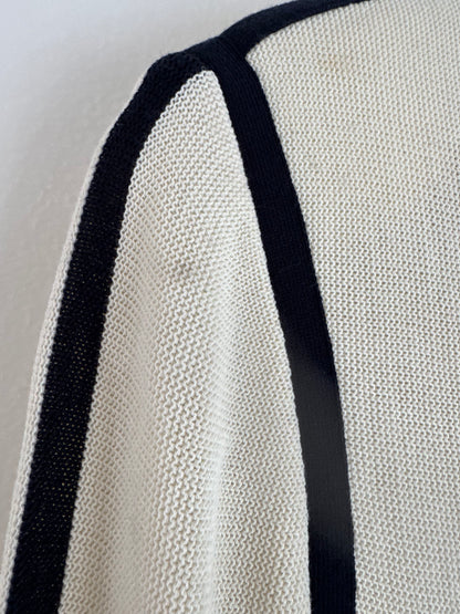 Keith Abrams Knit Long Sleeve Dress in Cream