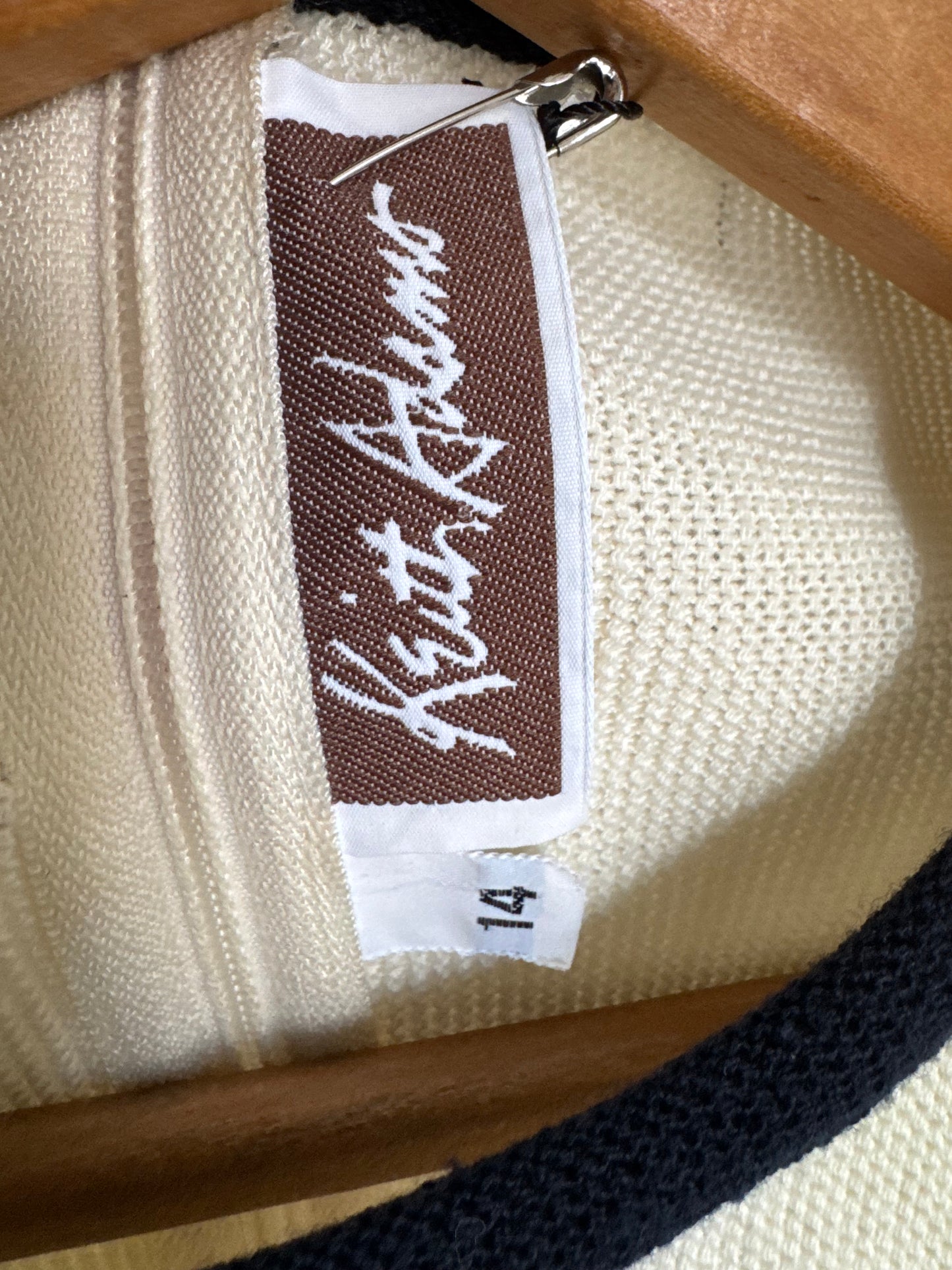 Keith Abrams Knit Long Sleeve Dress in Cream