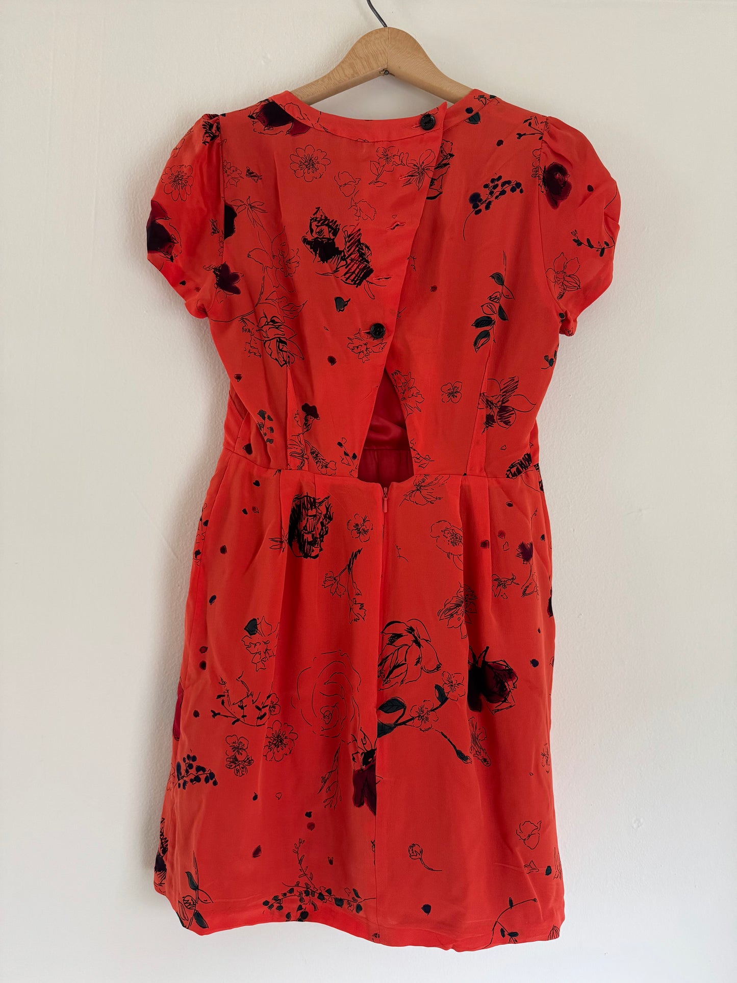 Twinkle by Welan Silk Mini Dress in Orange