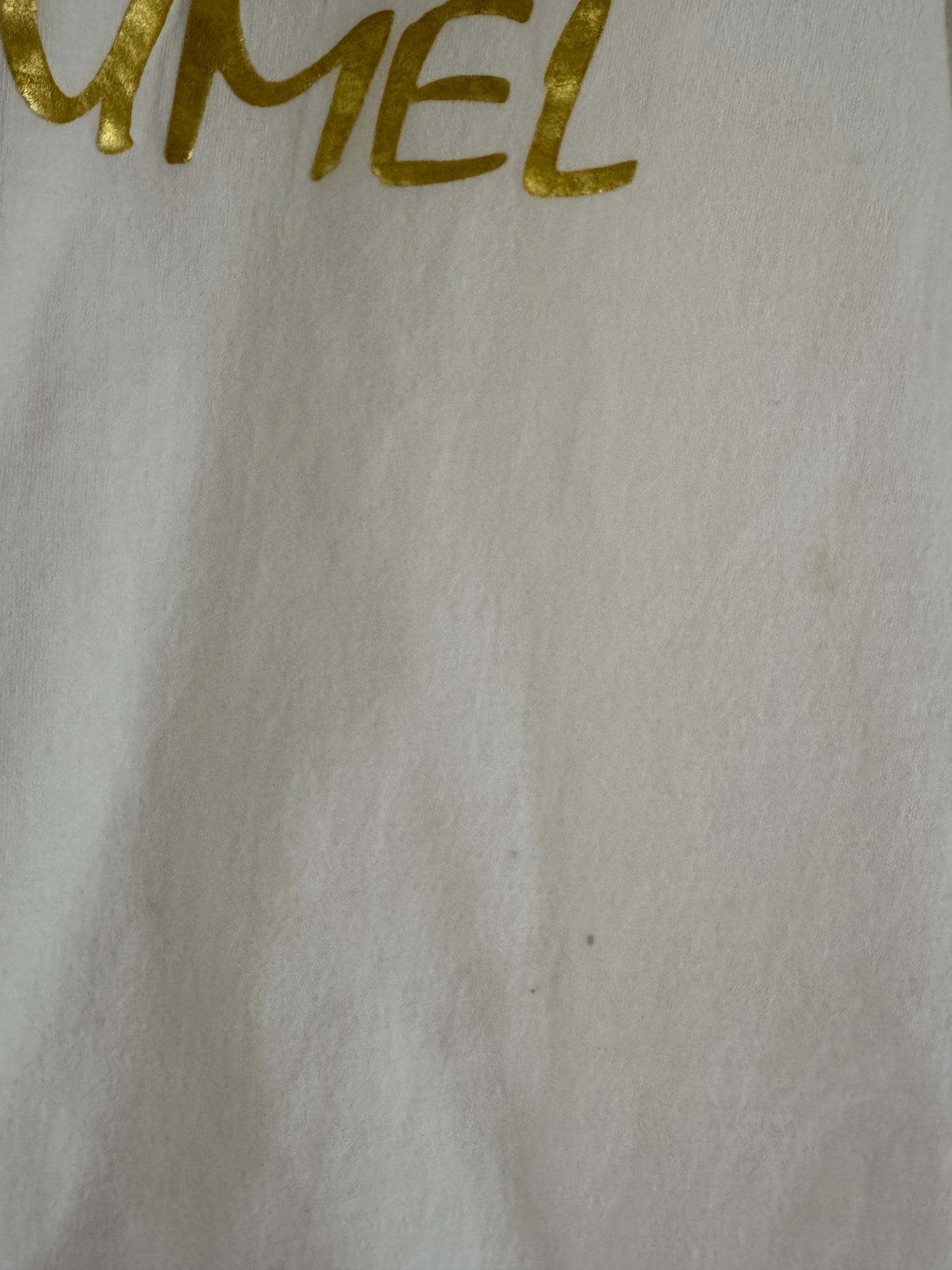 Cozumel Gold and White Tee