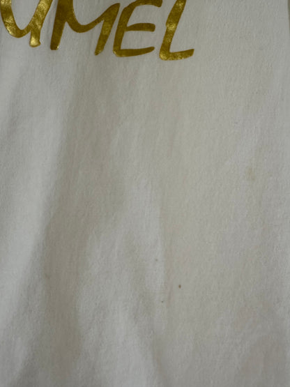 Cozumel Gold and White Tee