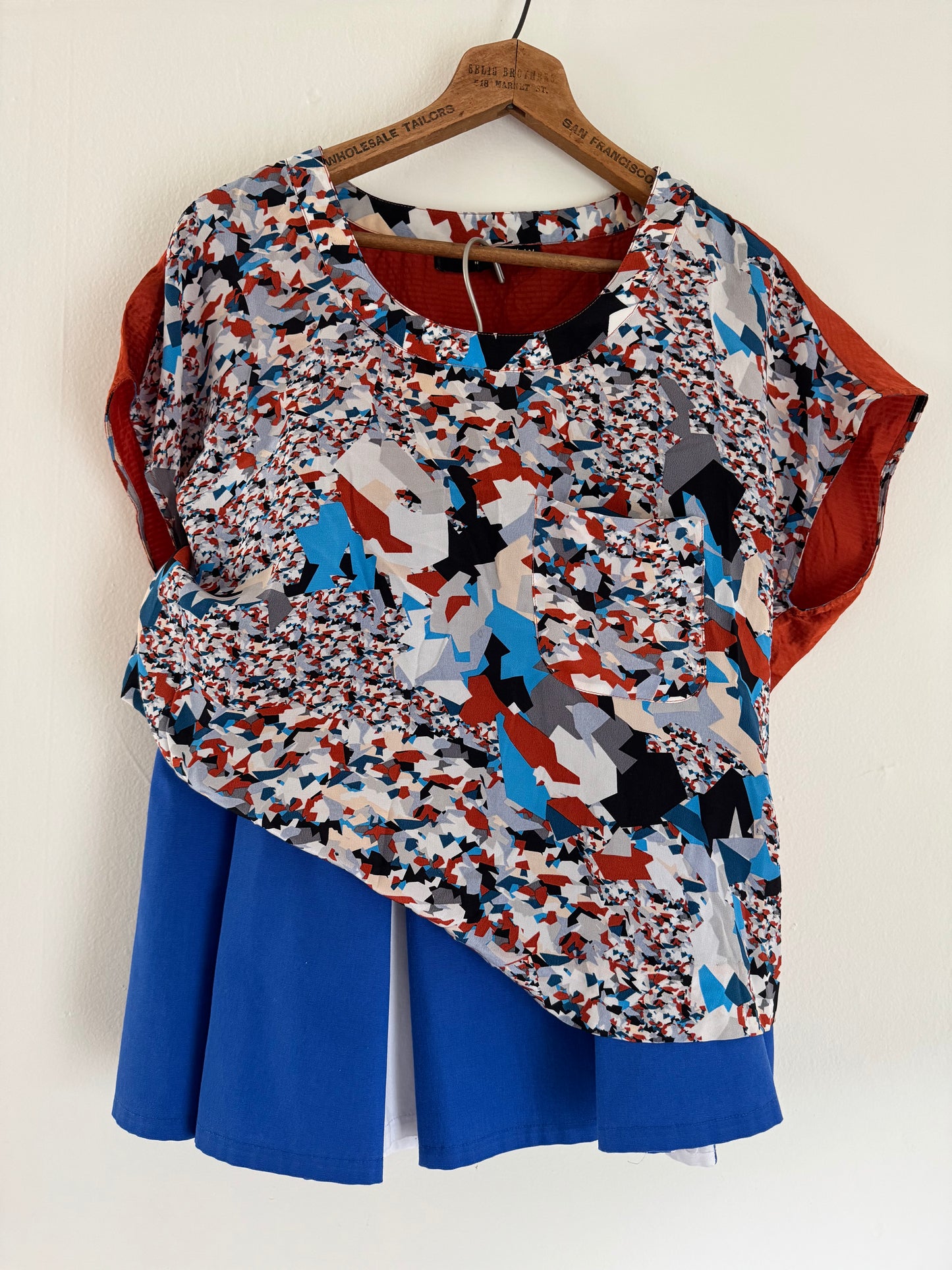 Twinkle by Wenlan Silk Top in Rust