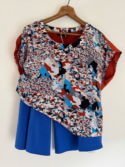 Twinkle by Wenlan Silk Top in Rust