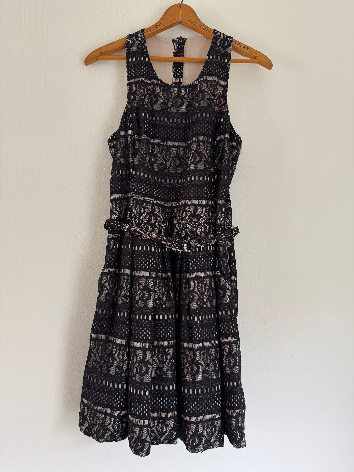 Hunter Dixon Lace Fit & Flare Dress in Black