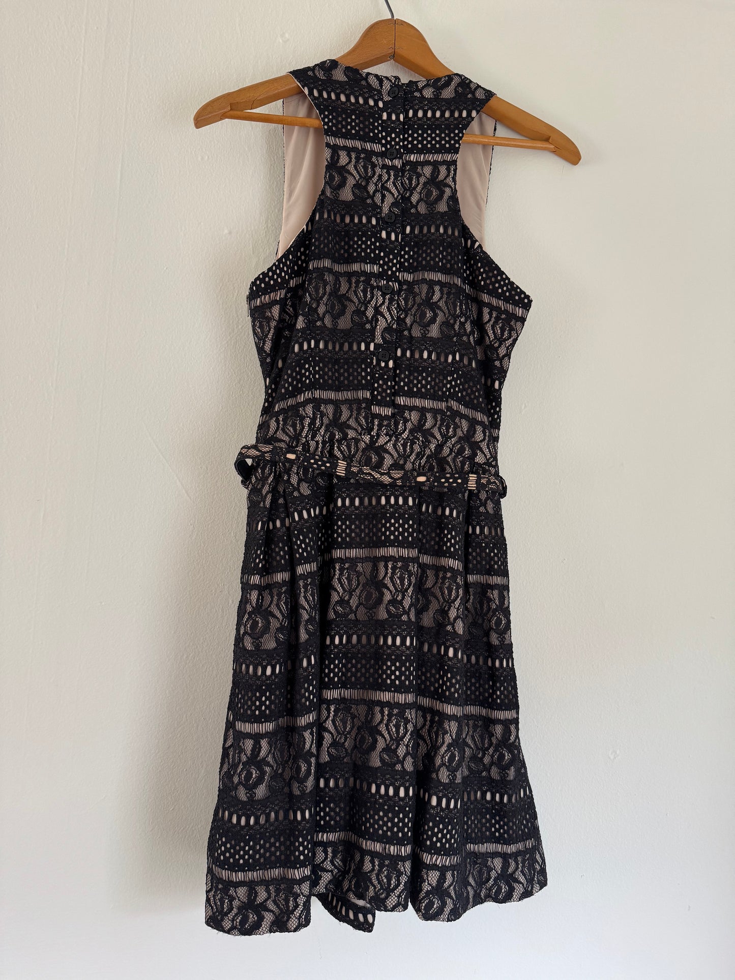 Hunter Dixon Lace Fit & Flare Dress in Black