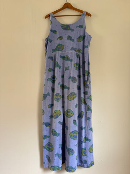 Fresh Produce Cotton Fish Dress in Blue