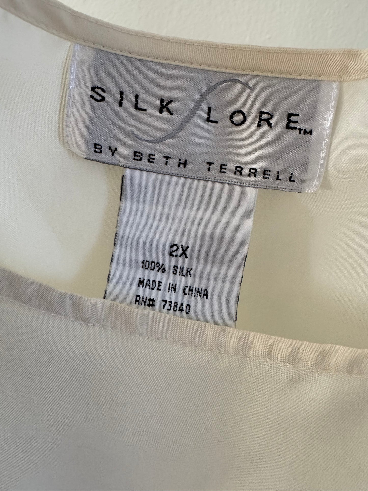 Reclaimed Silk Lore Silk Tank in Ivory