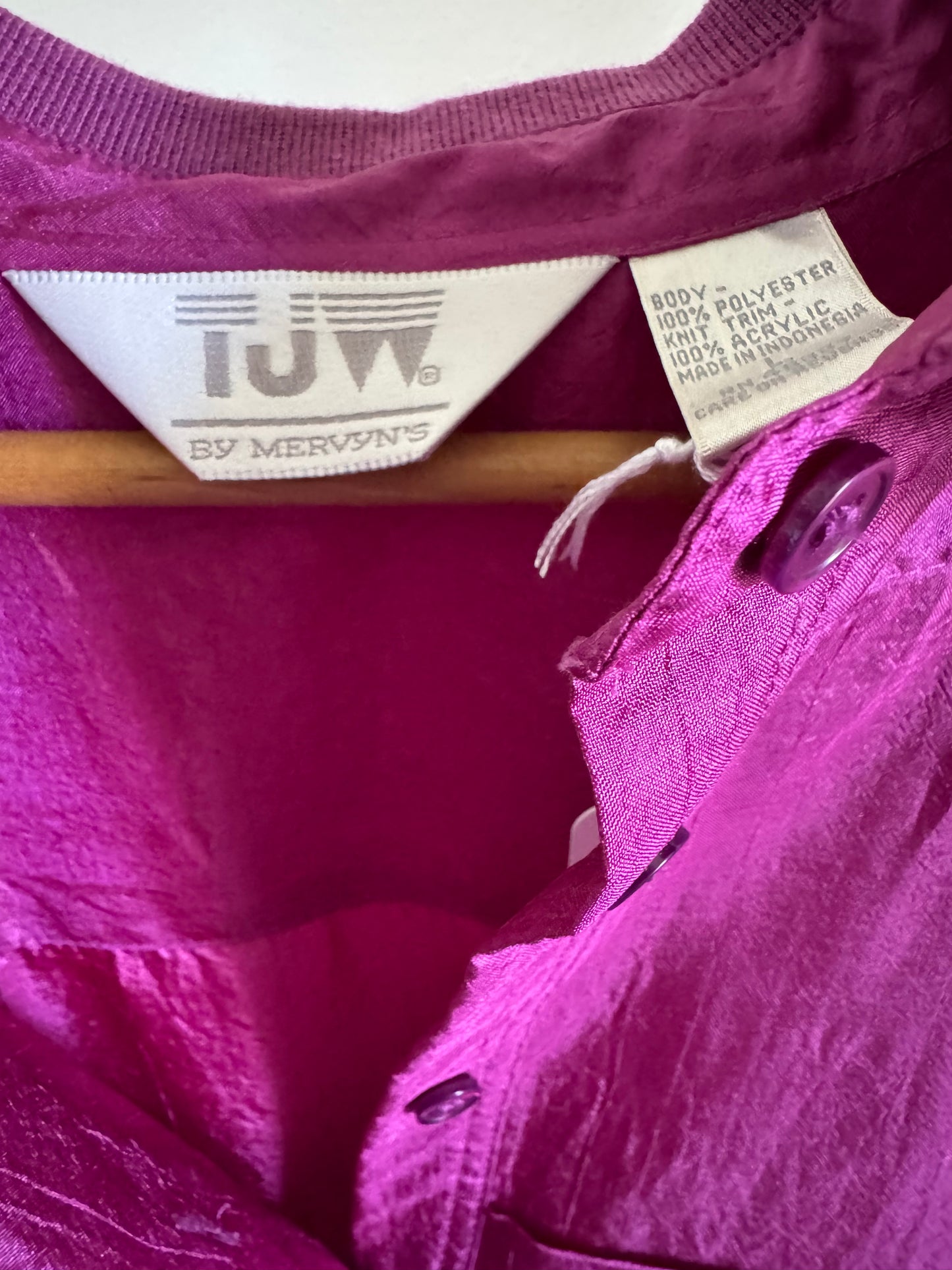 Vintage Pullover Windbreaker Top in Purple