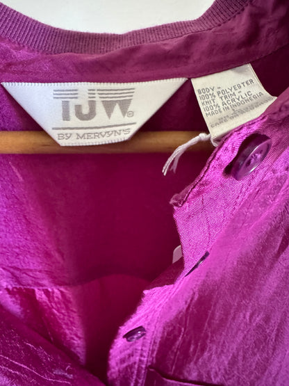 Vintage Pullover Windbreaker Top in Purple