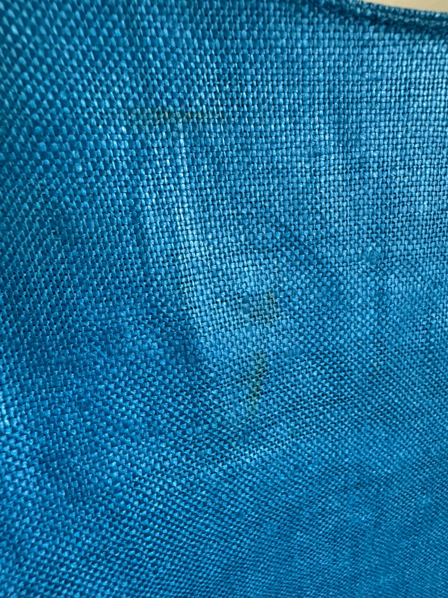 Vintage Arpeja Snap Front Peplum Top in Electric Blue