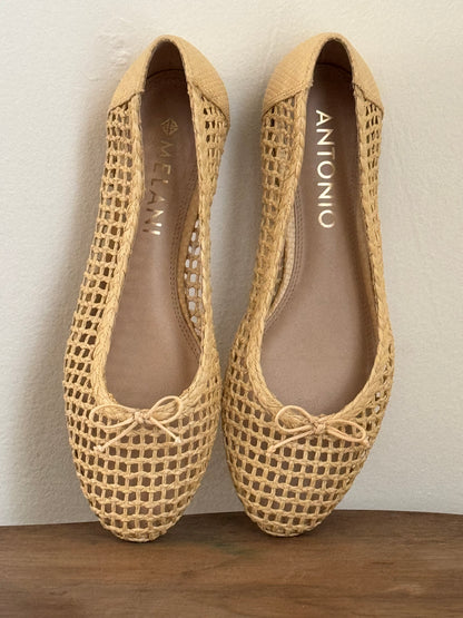 Reclaimed Antonio Straw Ballet Flats
