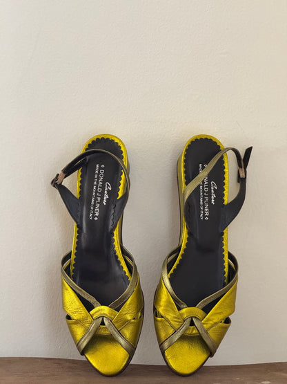 Reclaimed Donald J. Pliner Sandals in Chartreuse